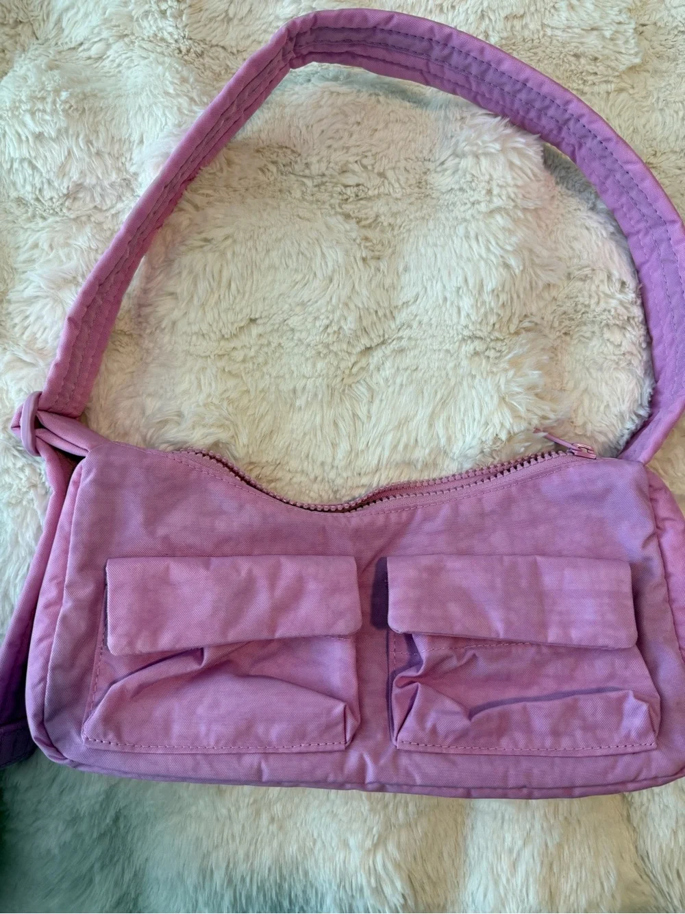 Baggu Lilac Shoulder Bag with Front Pockets - Picture 1 of 4